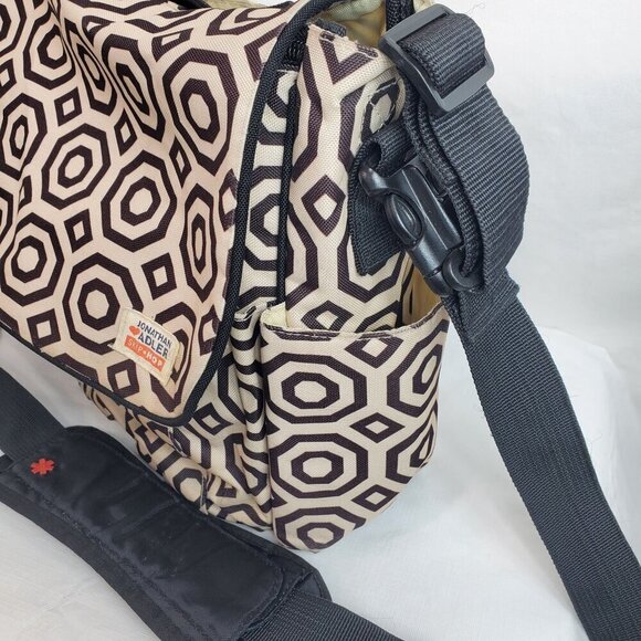 Jonathan Adler Cream Geometric Dash Skip Hop Baby Diaper Messenger bag - Picture 4 of 15